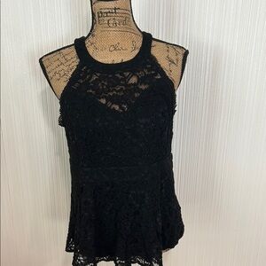Torrid Black Lace Halter Top